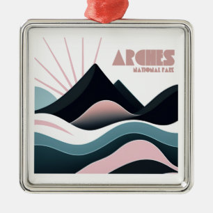 Arches National Park Gekleurde heuvels Metalen Ornament