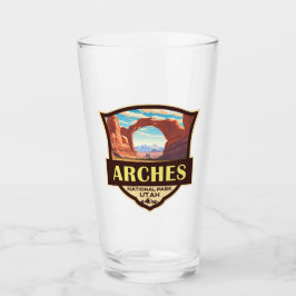 Arches National Park Illustratie Retro Glas