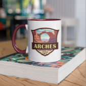 Arches National Park Illustratie Retro Mok