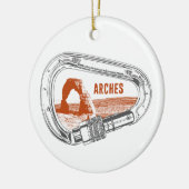 Arches National Park Klim Carabiner Keramisch Ornament (Links)