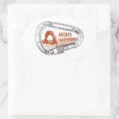 Arches National Park Klim Carabiner Ovale Sticker (Tas)