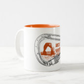 Arches National Park Klim Carabiner Tweekleurige Koffiemok (Voorkant links)