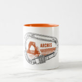 Arches National Park Klim Carabiner Tweekleurige Koffiemok (Center)