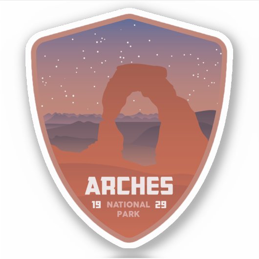 Arches National Park Large Vinyl Sticker (Voorkant)