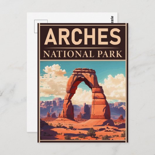 Arches National Park Moab Utah Delicate Arch Briefkaart (Voorkant / Achterkant)