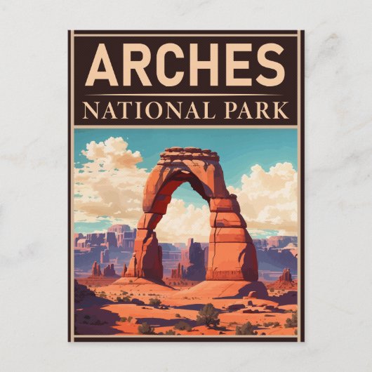 Arches National Park Moab Utah Delicate Arch Briefkaart (Voorkant)