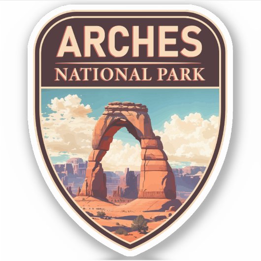 Arches National Park Moab Utah Delicate Arch Sticker (Voorkant)