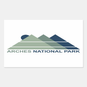 Arches National Park Mountain Sun Rechthoekige Sticker