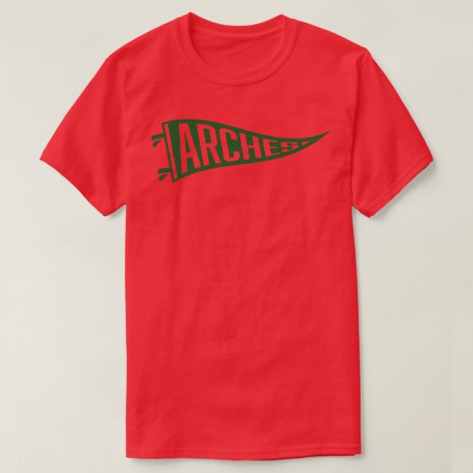 Arches National Park Pennant Green T-shirt (Design voorkant)