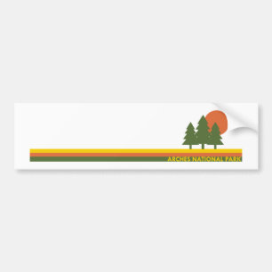 Arches National Park Pine Trees Sun Bumpersticker