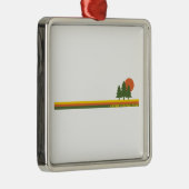 Arches National Park Pine Trees Sun Metalen Ornament (Rechts)