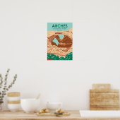 Arches National Park Poster met Dubbele Boog (Keuken)
