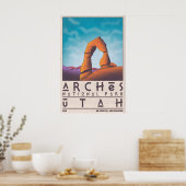 Arches National Park Print Retro Reisposter (Keuken)