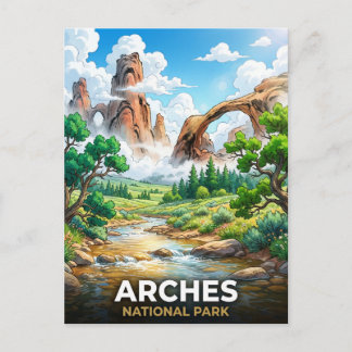 Arches National Park Reis Utah Woestijnlandschap Briefkaart