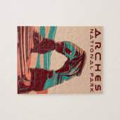 Arches National Park Retro Abstract Legpuzzel (Horizontaal)