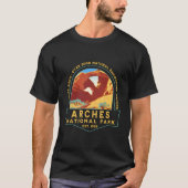 Arches National Park Retro Delicate Arch Wandelwag T-shirt (Voorkant)