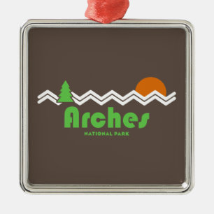 Arches National Park Retro Metalen Ornament