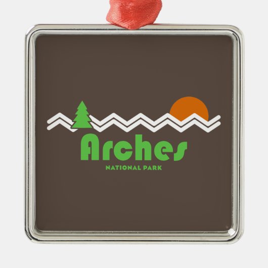 Arches National Park Retro Metalen Ornament (Voorkant)