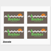 Arches National Park Retro Rechthoekige Sticker (Vel)