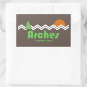 Arches National Park Retro Rechthoekige Sticker (Tas)