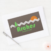 Arches National Park Retro Rechthoekige Sticker (Envelop)