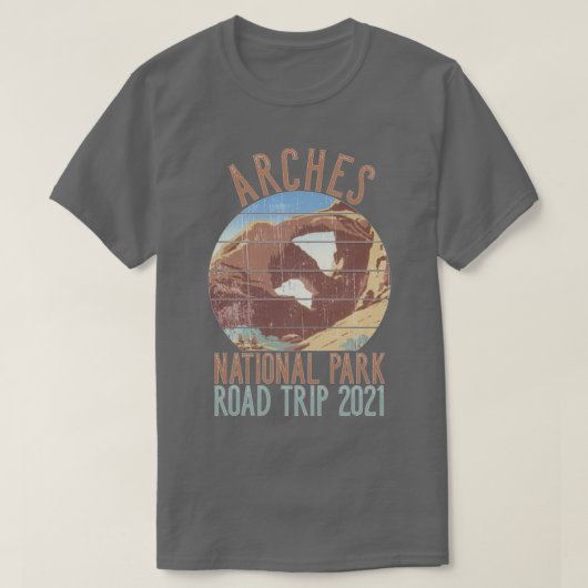 ARCHES NATIONAL PARK ROAD TRIP 2021 Double Arch 1 T-shirt (Design voorkant)
