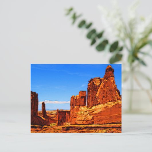 Arches National Park Rocks Briefkaart (Staand voorkant)