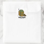 Arches National Park rugzak Vierkante Sticker (Tas)