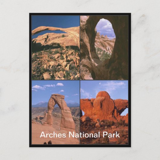 Arches National Park Sandstone Aches Fotocollage Briefkaart (Voorkant)