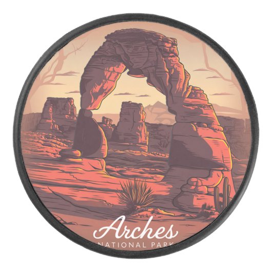 Arches National Park Sandstone Hockey Puck (Voorkant)