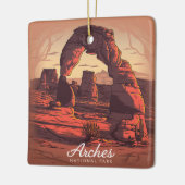 Arches National Park Sandstone Keramisch Ornament (Links)