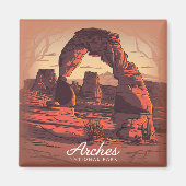 Arches National Park Sandstone Magneet (Voorkant)
