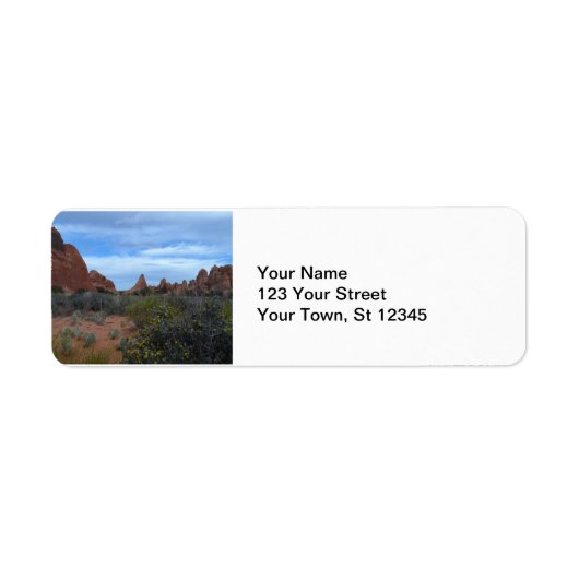 Arches National Park Scene Etiket (Voorkant)
