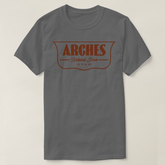 Arches National Park Shield Brown T-shirt (Design voorkant)