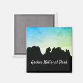 Arches National Park Silhouette Magnet (Voorkant / Achterkant)
