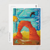 Arches National Park Travel Art Briefkaart (Voorkant / Achterkant)
