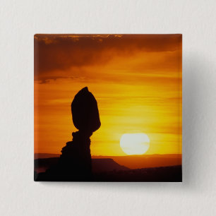 Arches National Park, UT Balance Rock bij Vierkante Button 5,1 Cm