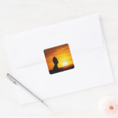 Arches National Park, UT Balance Rock bij Vierkante Sticker (Envelop)