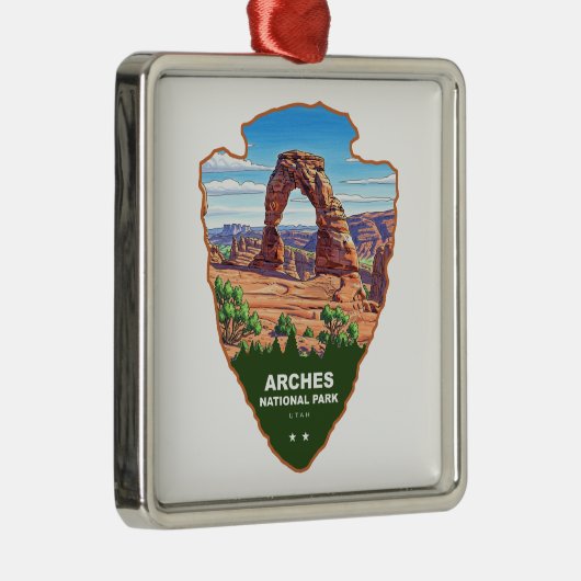 Arches National Park Utah Arrowhead Metalen Ornament (Rechts)