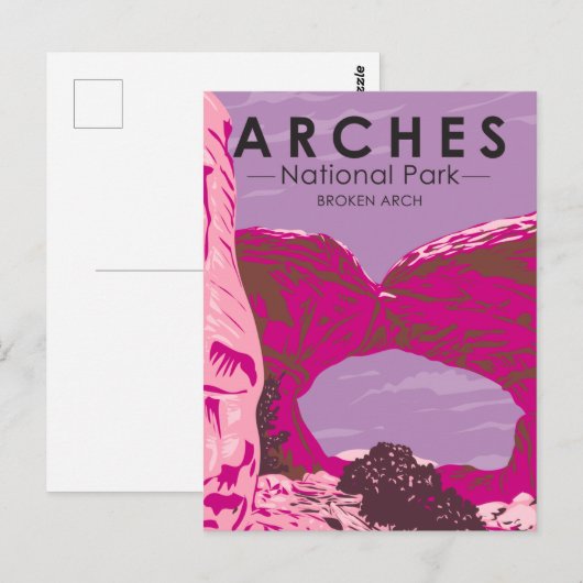 Arches National Park Utah Broken Arch  Briefkaart (Voorkant / Achterkant)