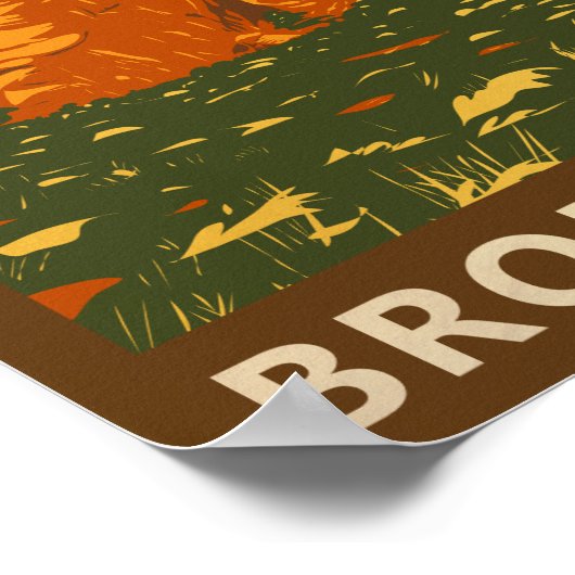 Arches National Park Utah Broken Arch Trail Retro Poster (Hoek)