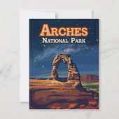 Arches National Park Utah Delicate Arch Moab Kaart (Voorkant)