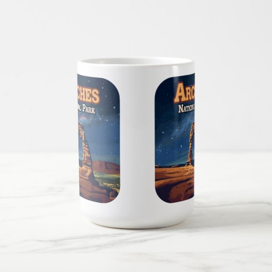 Arches National Park Utah Delicate Arch Moab Koffiemok (Center)