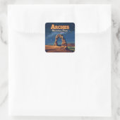 Arches National Park Utah Delicate Arch Moab Vierkante Sticker (Tas)