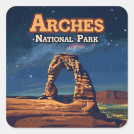 Arches National Park Utah Delicate Arch Moab Vierkante Sticker