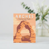 Arches National Park Utah Delicate Arch Retro Briefkaart (Staand voorkant)