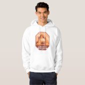 Arches National Park Utah Delicate Arch Retro Hoodie (Voorkant volledig)