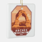 Arches National Park Utah Delicate Arch Retro Keramisch Ornament (Rechts)