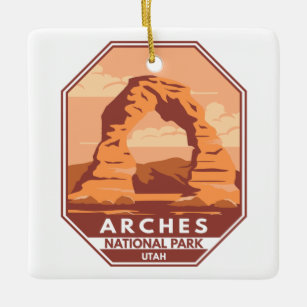 Arches National Park Utah Delicate Arch Retro Keramisch Ornament