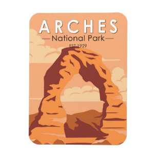 Arches National Park Utah Delicate Arch Retro Magneet